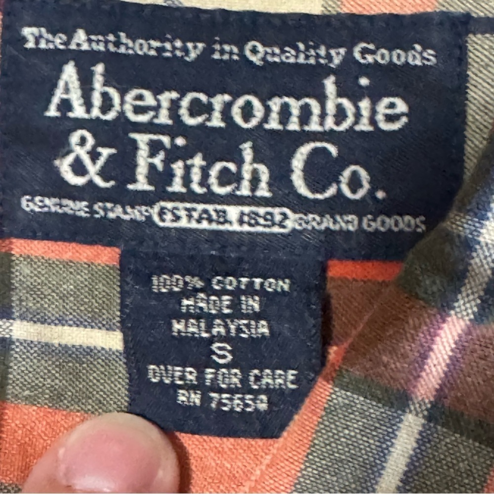 Abercrombie & Fitch Co. Men’s Plaid Button Up Long Sleeve Shirt Size Small - Picture 6 of 7